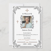 彼らの思い出を称える:華美葬儀招待状 招待状 (正面)