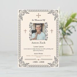 彼らの思い出を称える：華美葬儀招待状 招待状