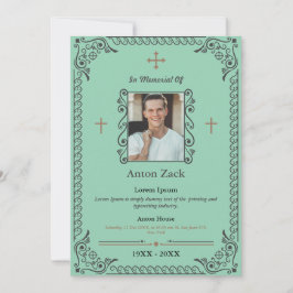 彼らの思い出を称える：華美葬儀招待状 招待状