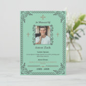 彼らの思い出を称える:華美葬儀招待状 招待状 (スタンド正面)