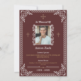 彼らの思い出を称える：華美葬儀招待状 招待状