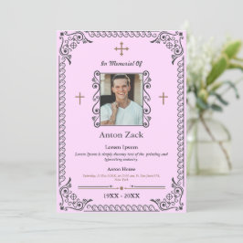 彼らの思い出を称える：華美葬儀招待状 招待状