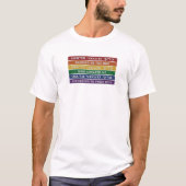彼らの意志に従って作成されたヘブライ語LGBTQ Tシャツ (正面)