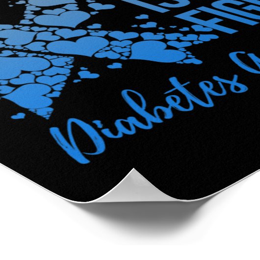 彼らの戦いは私の戦い戦士は糖尿病Aをサポート ポスター (角)