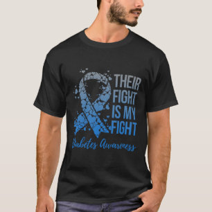 彼らの戦いは私の戦い戦士は糖尿病Aをサポート Tシャツ