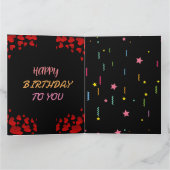 彼らの日を明るくする！パーソナライズされた紙吹雪誕生日 カード (内部)