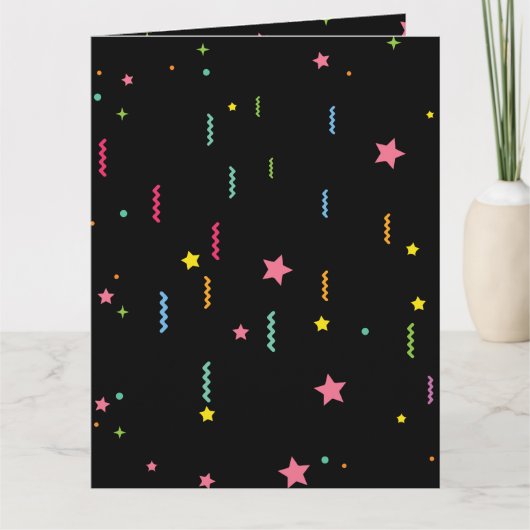 彼らの日を明るくする！パーソナライズされた紙吹雪誕生日 カード (正面)