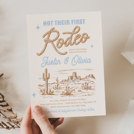 彼らの最初のロデオ赤ちゃんシャワー招待状 招待状