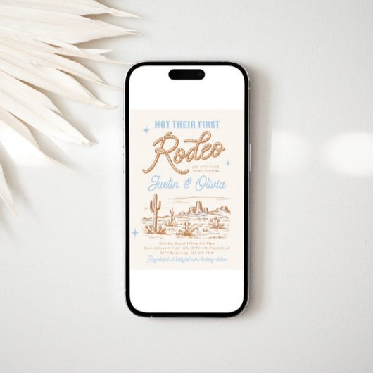 彼らの最初のロデオ赤ちゃんシャワー招待状 招待状