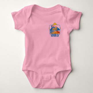 彼らの画像体シャツでIハートIピンクI Esp ベビーボディスーツ