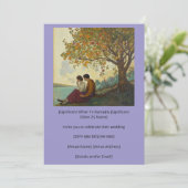 彼らの計画を練っている穏やかな結婚カップル 招待状 (スタンド正面)