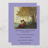 彼らの計画を練っている穏やかな結婚カップル 招待状 (正面/裏面)