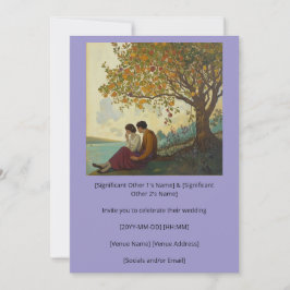 彼らの計画を練っている穏やかな結婚カップル 招待状