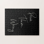 彼らの誤りを証明感動的する引用文 |白黒 ジグソーパズル (横)