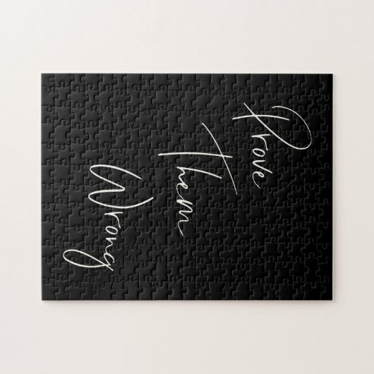 彼らの誤りを証明感動的する引用文 |白黒 ジグソーパズル (横)