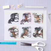 彼らの足の胴体のカットを持つ美しいマレス 薄葉紙 (クラフト)