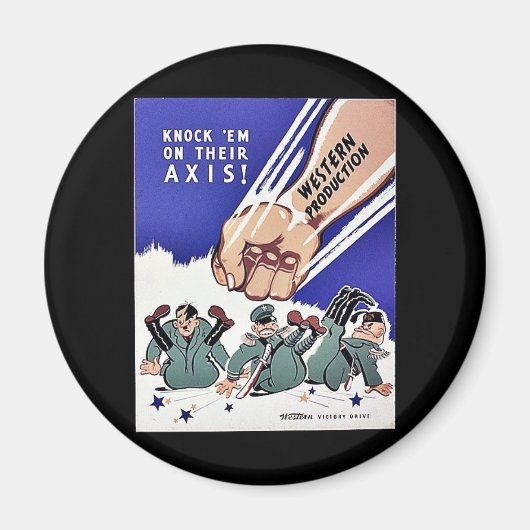 彼らの軸にノック'Em、西部の生産 マグネット (正面)