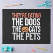 彼らの食べ犬たち猫たちペットのハロウィーン 薄葉紙 (クラフト)