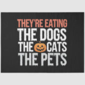 彼らの食べ犬たち猫たちペットのハロウィーン 薄葉紙 (正面)