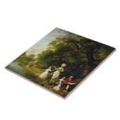 彼らの5つの年長者の子供を持つジョージおよびメリーBrowne タイル (側面)