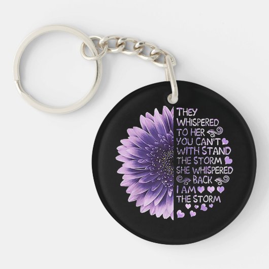 彼らはあなたが善意者と一緒に立つことはできない彼女にささやいた キーホルダー (正面)