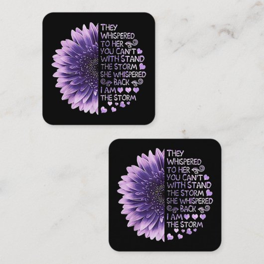 彼らはあなたが善意者と一緒に立つことはできない彼女にささやいた スクエア名刺 (正面/裏面)