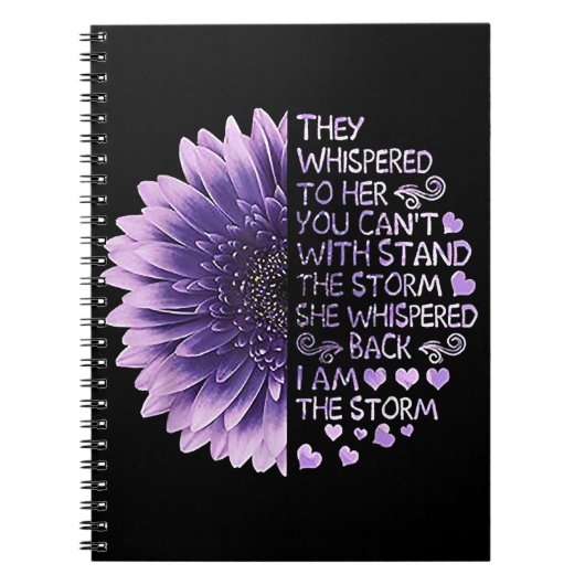 彼らはあなたが善意者と一緒に立つことはできない彼女にささやいた ノートブック (正面)