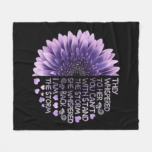 彼らはあなたが善意者と一緒に立つことはできない彼女にささやいた フリースブランケット (正面(横))