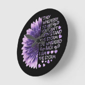 彼らはあなたが善意者と一緒に立つことはできない彼女にささやいた ラウンド壁時計 (傾斜)