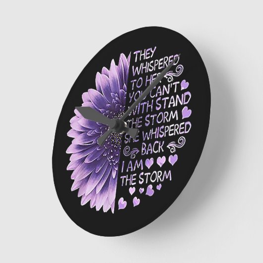 彼らはあなたが善意者と一緒に立つことはできない彼女にささやいた ラウンド壁時計 (傾斜)