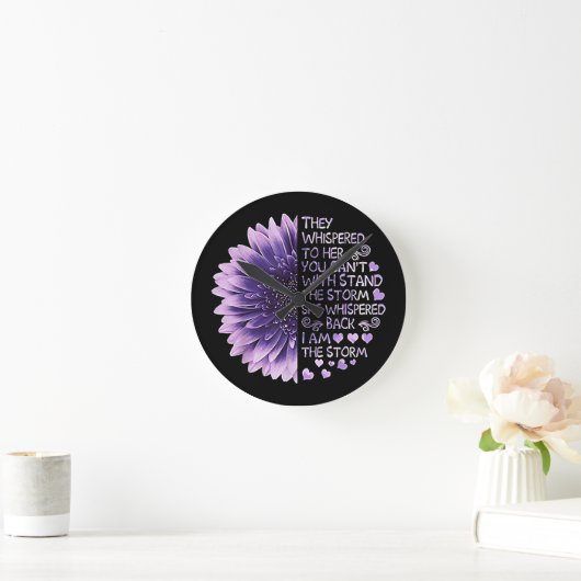 彼らはあなたが善意者と一緒に立つことはできない彼女にささやいた ラウンド壁時計 (ホーム)