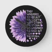 彼らはあなたが善意者と一緒に立つことはできない彼女にささやいた ラウンド壁時計 (正面)