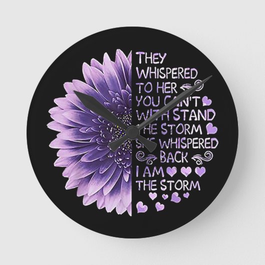 彼らはあなたが善意者と一緒に立つことはできない彼女にささやいた ラウンド壁時計 (正面)
