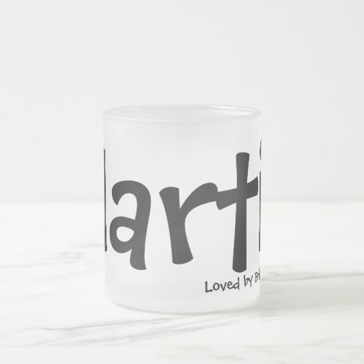彼らはあなたに愛されている – マグカップ(パーソナライズ) フロストグラスマグカップ (中央)