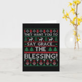 彼らはあなたに醜いクリス・グレース・ザ・ブレッシングと言わせたい カード (黄色い花)