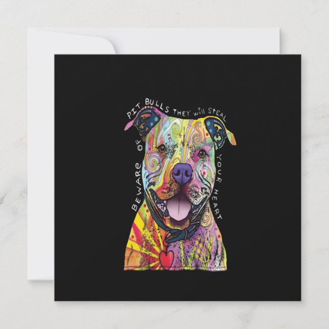 彼らはあなたのピットブルを盗むであろうハート犬に用心しなさい。 (正面)