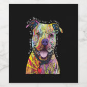 彼らはあなたのピットブルを盗むであろうハート犬に用心しなさい。 ワインラベル (シングルラベル)