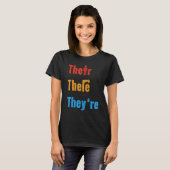 彼らはそこに英語の先生文法研究計画だ Tシャツ (正面フル)