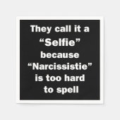 彼らはそれを自撮りと呼んでいる スタンダードカクテルナプキン (正面)