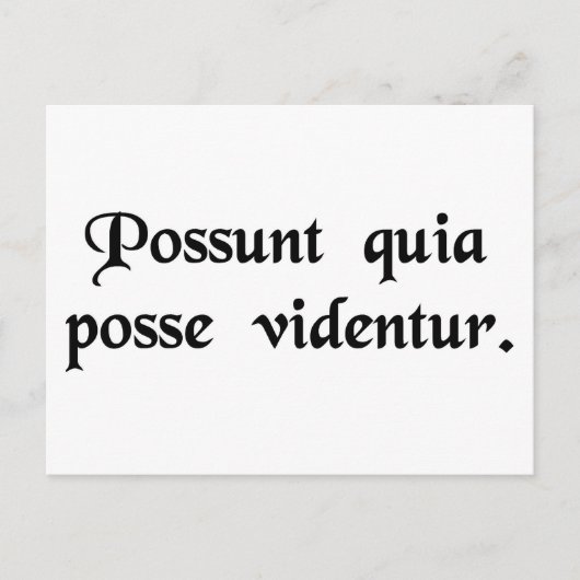 彼らはできる考えからです。 ポストカード (正面)