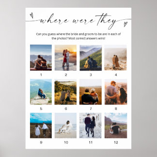 彼らはどこにいたブライダルゲームのポスターミニマリスト写真 ポスター