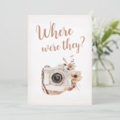 彼らはどこにいたブライダルシャワーゲームの看板カード 招待状 (スタンド正面)