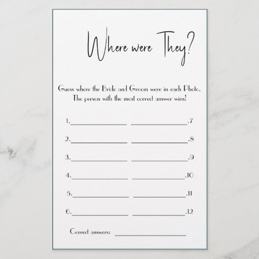 彼らはどこにいた？シャワーゲームカードフライヤー チラシ (正面)