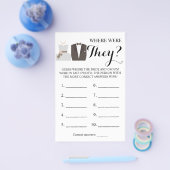 彼らはどこにいた?新郎新婦ゲームカード チラシ (シングル)