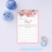 彼らはどこに？ブライダルシャワーゲームカード チラシ (シングル)