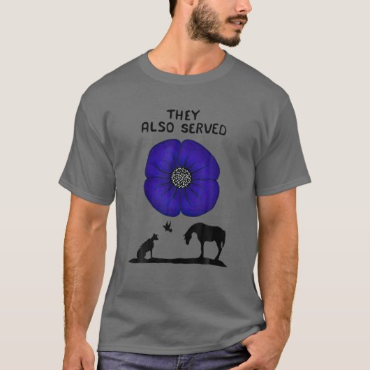 彼らはまた、紫色のポピーの動物愛好家を提供した Tシャツ (正面)