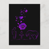 彼らはまた、紫色のポピーの記憶を提供した動物 ポストカード (正面)