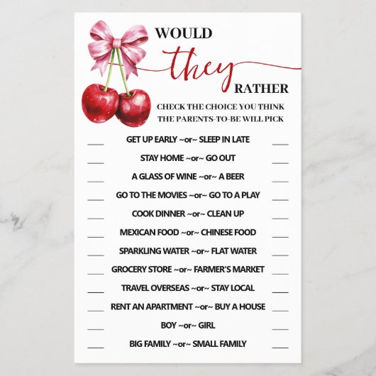 彼らはむしろさくらんぼコケットのシャワーゲームカード チラシ (正面)