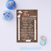 彼らはむしろオウム女性のカーボーイ赤ちゃんシャワーゲームカード チラシ (シングル)