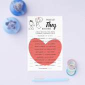 彼らはむしろカップル結婚のシャワーゲームカードをシャワー チラシ (シングル)